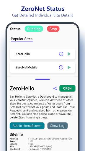 ZeroNet Mobile - Open, Free and Uncensorable Sites screenshot 4