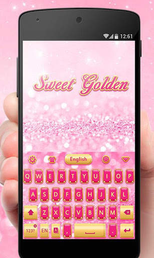 Sweet Pink  GO Keyboard  Theme स्क्रीनशॉट 1