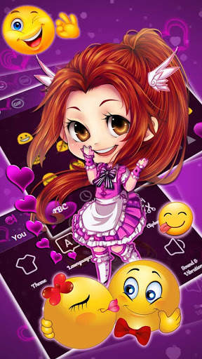 Lovely Girl Keyboard screenshot 3