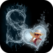 Smoky Text Photo Frame icon