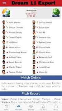 Dream 11 Experts - Dream11 Winner Prediction Tip screenshot 1
