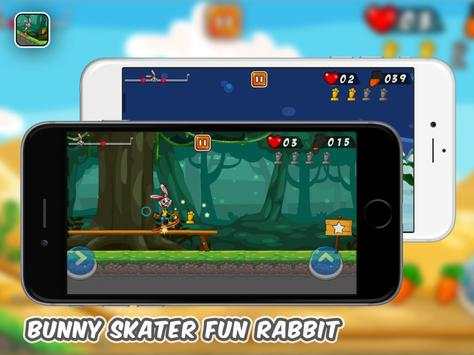 Funny Bunny Skater Run screenshot 1