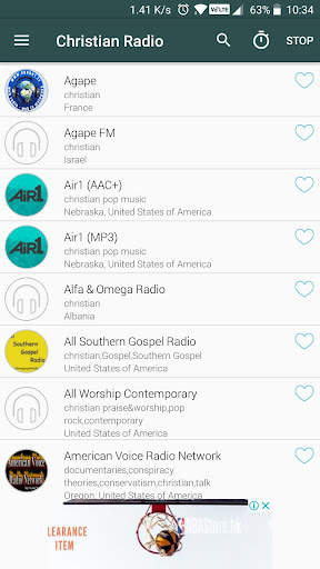 Christian Radio Stations screenshot 1