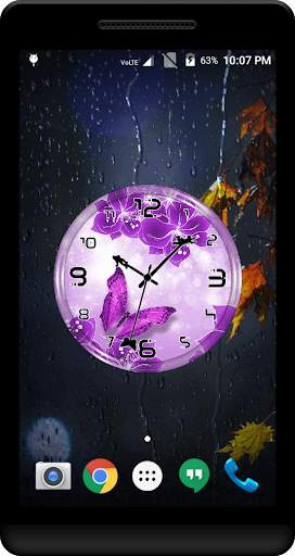 Purple Clock Live Wallpaper screenshot 2