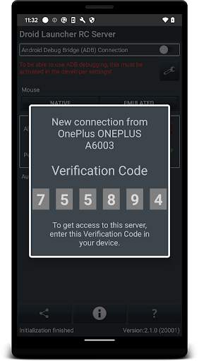 Droid Launcher RC Server screenshot 2