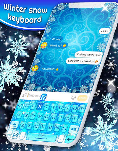 Winter Snow Keyboard ❄️ Snowflake Theme Keyboards 5 تصوير الشاشة