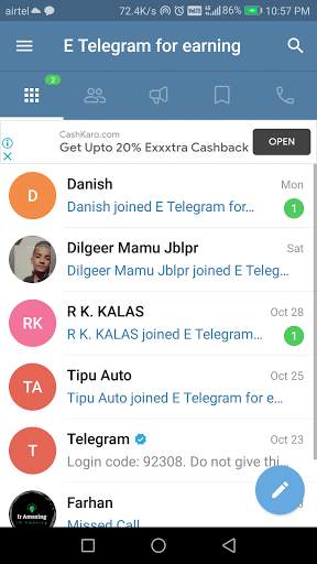 E-Telegram for earning स्क्रीनशॉट 6
