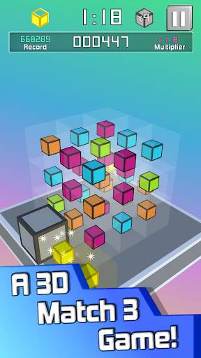 CuboCombo: A 3D match 3 game! स्क्रीनशॉट 1