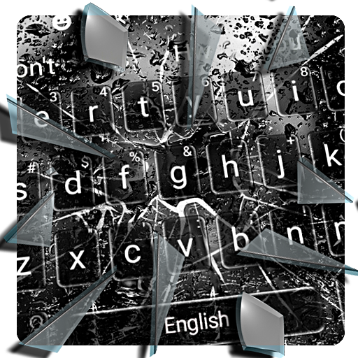 Black Broken Glass Rain Keyboard icon