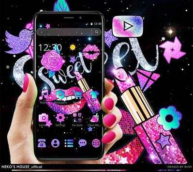 Glitter Sweet Kiss Theme 1 تصوير الشاشة