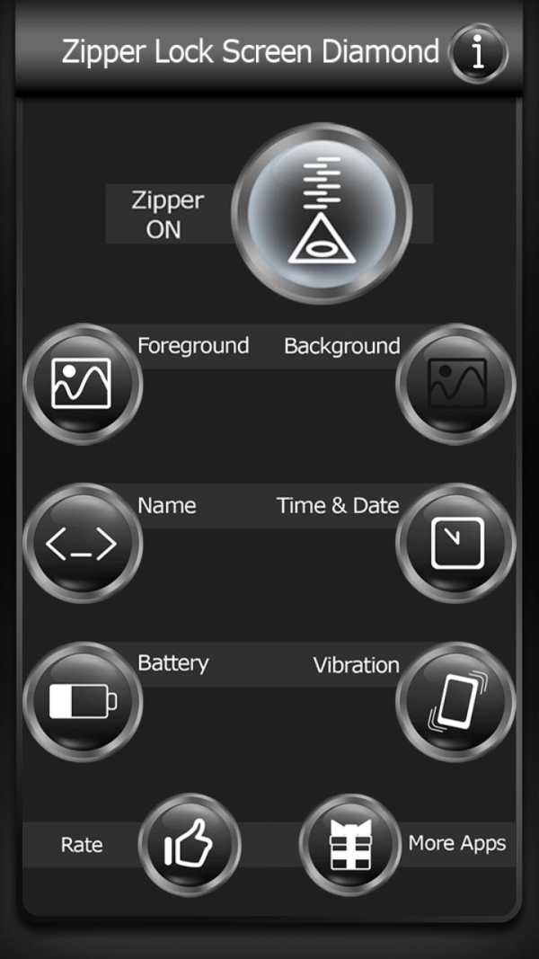 Zipper Lock Screen Diamond screenshot 2