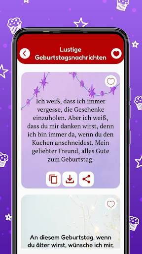 Geburtstagsnachrichten skarten screenshot 6