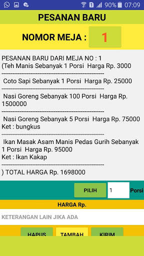 DAFTAR MENU APP screenshot 1