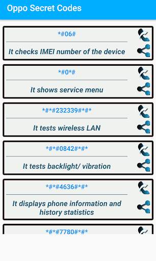 Latest Oppo Mobile Secret Codes screenshot 2