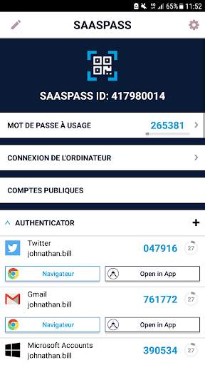 SAASPASS | Authenticator 2FA screenshot 1