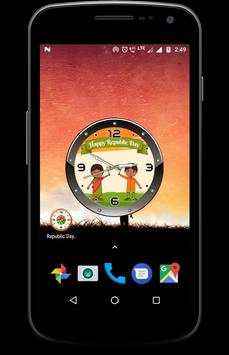 Republic day clock live wallpaper screenshot 2