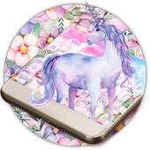 Watercolour Unicorn Keyboard logo