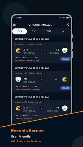 Cricket Mazza 11 Live Line screenshot 5
