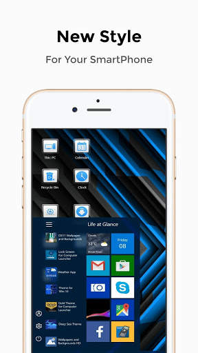 Aqua Blue for Computer Launcher screenshot 2