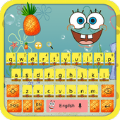 Cute Yellow Sponge Cartoon Keyboard icon