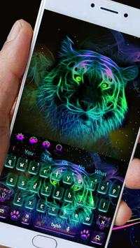 Neon Tiger Keyboard Theme 3 تصوير الشاشة