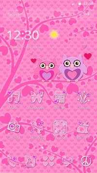 Pink Owl Launcher Theme screenshot 2