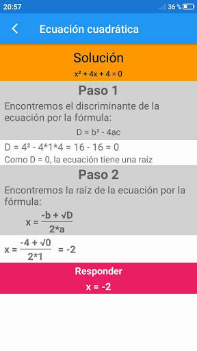 Ecuación cuadrática resolver. screenshot 6
