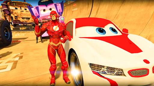 Super Hero Car Mega Ramp screenshot 3