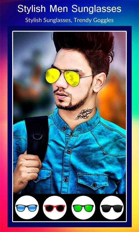 Stylish Men Photo Editor : Hairstyle, Sunglasses screenshot 2