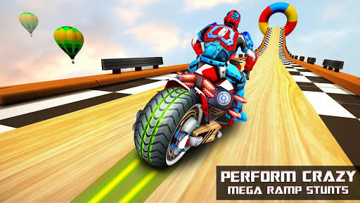 Robot Speed Hero GT Stunt Racing: Mega Ramps Games screenshot 1