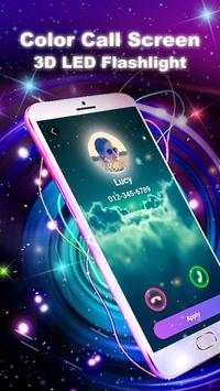 Color Call Screen - 3D LED Flashlight screenshot 3