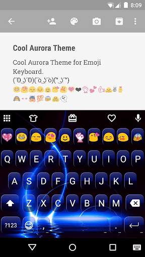 Cool Aurora Emoji Keyboard screenshot 1