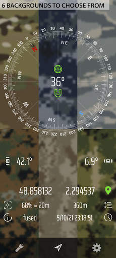TacLight - flashlight   widget, compass, GPS screenshot 8