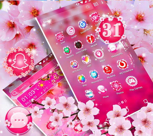 Sakura Launcher Theme screenshot 1