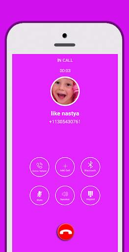 Nastya Video Call & chat simulator Fake screenshot 3