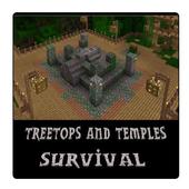 Treetops and Temples Survival Map for MCPE icon