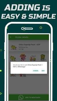 Stickers Sponge Boy for WhatsApp (WaStickers App) screenshot 4