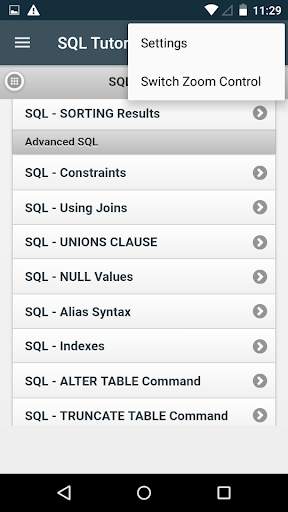 SQL Tutorial Offline screenshot 4