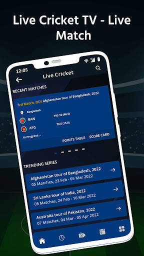 Live Cricket TV - Live Match 5 تصوير الشاشة