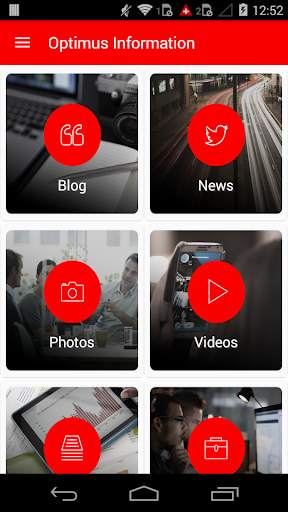Optimus Social App screenshot 1