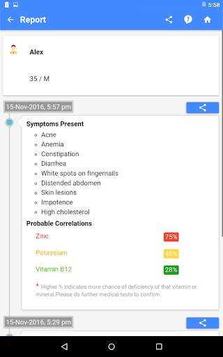 Vitamin Deficiency Finder 13 تصوير الشاشة