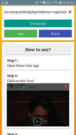 Video Downloader for Share Chat- No Watermark 2021 screenshot 3