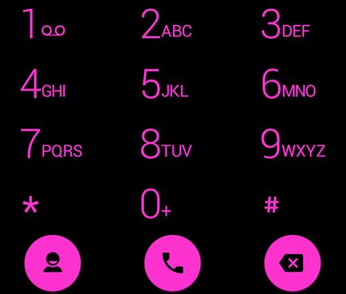 Dialer Flat Black Pink Theme screenshot 6