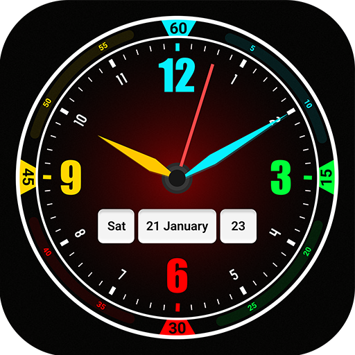 Neon Night Clock: Live Clock icon
