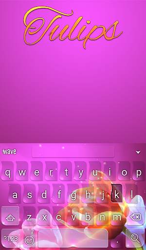 Tulips Animated Keyboard   Live Wallpaper screenshot 2
