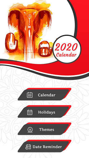 2020 Calendar 1 تصوير الشاشة