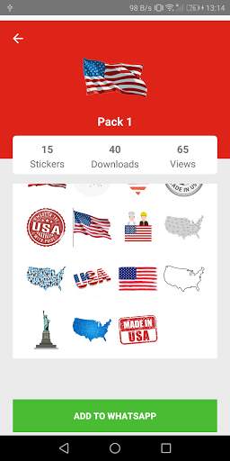 🇺🇸USA Stickers for WhatsApp (WAStickerApps) 🇺🇸 screenshot 7