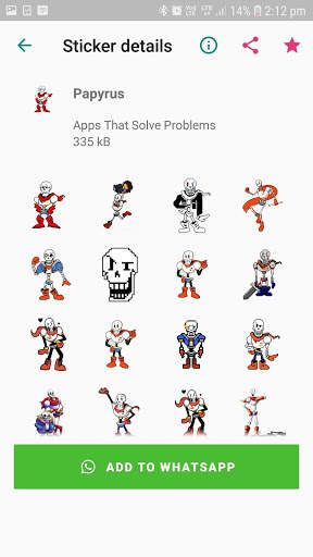 Undertale Stickers For WhatsApp screenshot 5