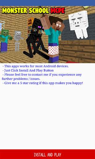 Monster School for Minecraft PE screenshot 1