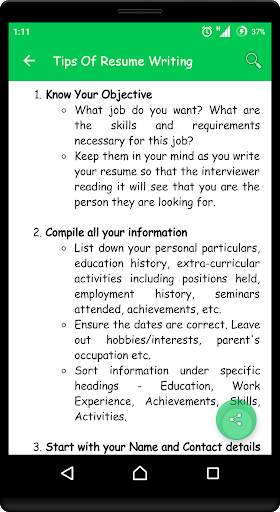 Resume Preparation Guide screenshot 4